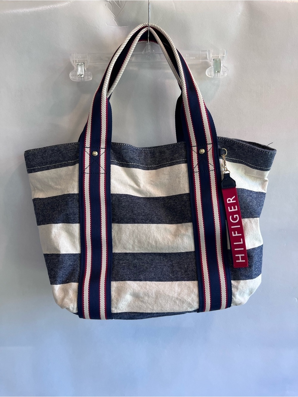Tommy Hilfiger Tote Bag Blue Stripe Beach Bag